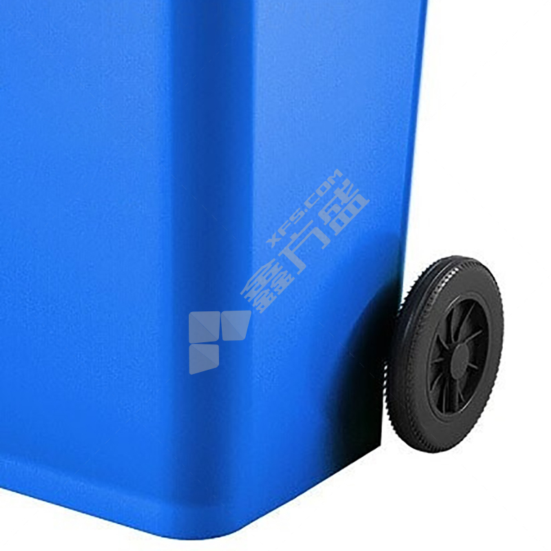 沪洋 垃圾桶带盖带轮 可回收垃圾 120L 蓝色