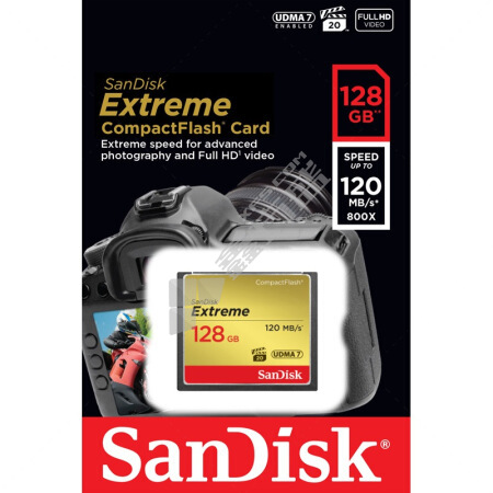 闪迪 CF 至尊极速版存储卡 SDCFXSB-128G-Z46 128G