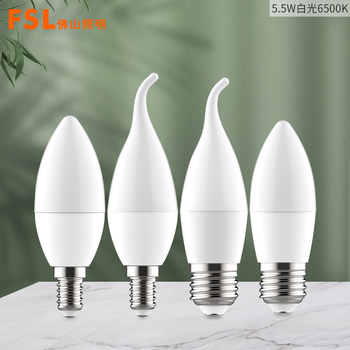 佛山照明 晶钻系列 C37 LED尖泡 5.5W 6500K E14