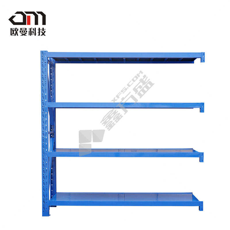 欧曼 4层重型层板货架 副架300kg 2000mm*600mm*2000mm 4层 300KG 蓝色