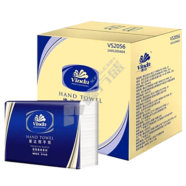 维达 VS2056 三折擦手纸 单层 200张 200张/包 20包/箱 222*226mm