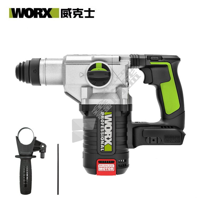威克士Worx 21V锂电无刷电锤 裸机 WU388.9-24mm WU388.9-24mm