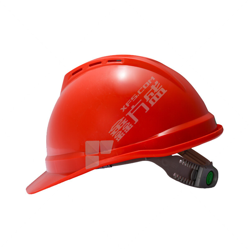 梅思安 V-Gard500ABS豪华型有孔安全帽配一指键帽衬 10146674 V型 透气型 红色