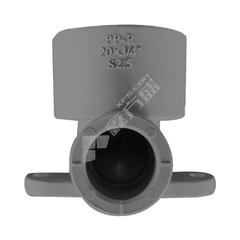 联塑 PPR内牙弯头带座 灰色