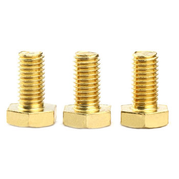 冰禹 DIN933 62黄铜外六角螺栓全牙 M8*25(10个)