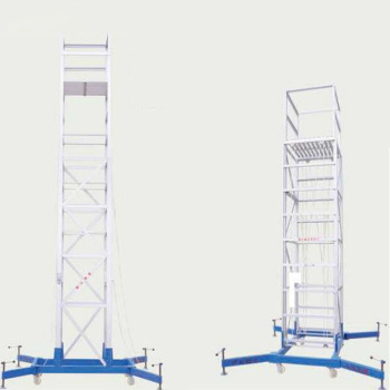 登月DENGYUE 手拉升降平台 最大负载100kg 桅柱式高空作业平台 DYSL-100(10M) 最大负载100kg