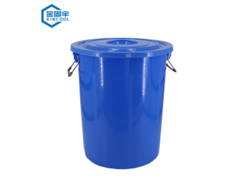 金固牢  KCsy-03 塑料水桶加厚户外储水桶 100L蓝色带盖