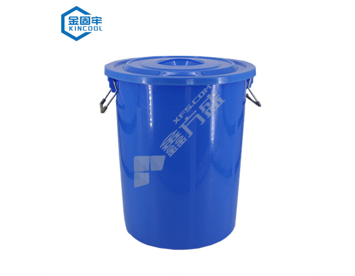 金固牢  KCsy-03 塑料水桶加厚户外储水桶 100L蓝色带盖