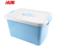 冰禹 BYA-234 塑料带提手收纳箱 大号27L 上口41*29cm底部35*22cm高度26cm 北欧蓝 27L