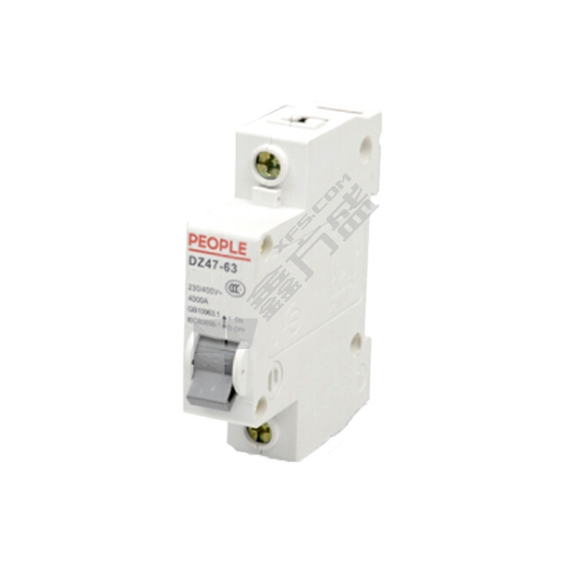 人民电器 中国人民 电器微型断路器 DZ47-63MYW系列1P DZ47-63MYW C63 1P(SAA)
