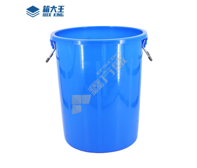 箱大王 Xlj-02 大号加厚塑料圆桶 蓝色无盖100L