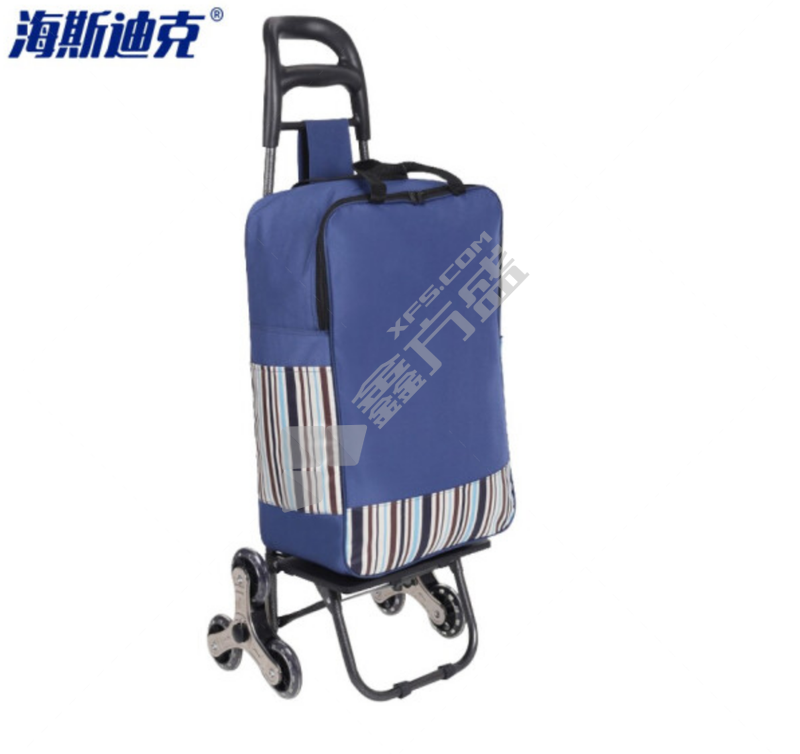 海斯迪克  HKCL-188 购物车爬楼折叠小拉车 旗舰款 不锈钢水晶轮 蓝色 HKCL-188