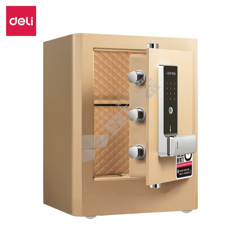 得力 4115G 指纹密码保险柜 H432*W372*D267mm 金色