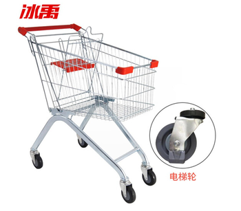 冰禹 BYA-220超市商场购物车 电梯轮 红色 BYA-220 60L