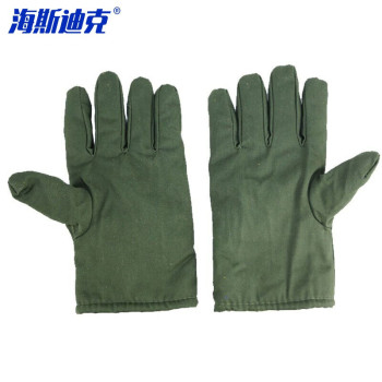海斯迪克 加绒加厚棉手套 冷库户外冬季防寒保暖手套 HKSY-87 绿色1双