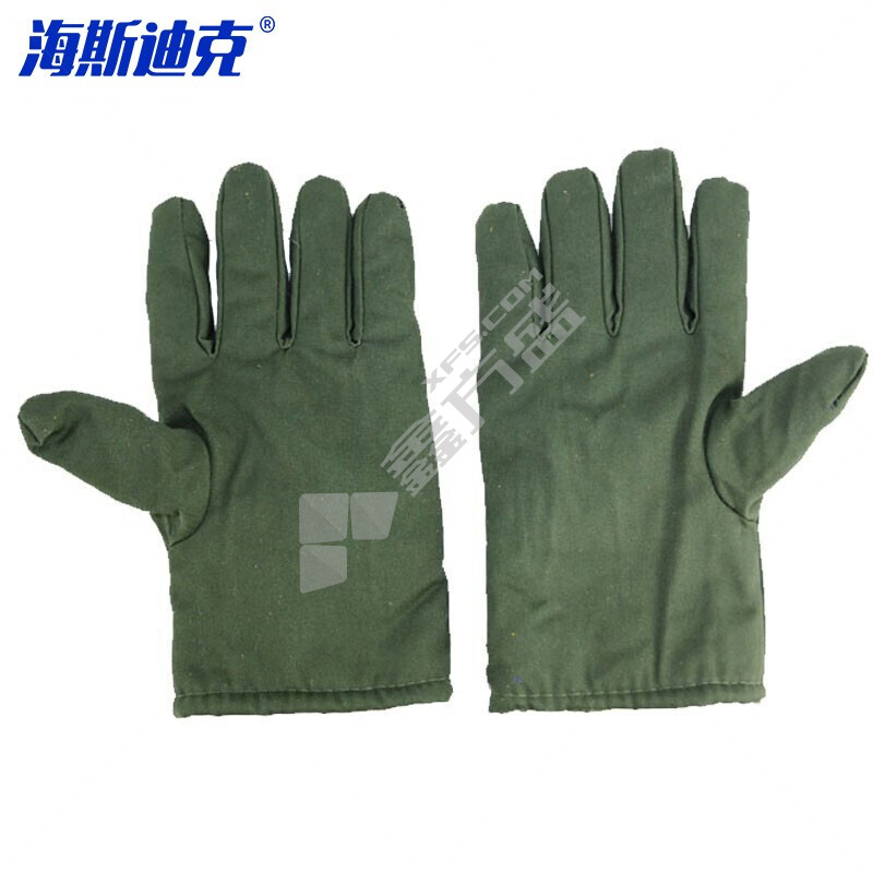 海斯迪克 加绒加厚棉手套 冷库户外冬季防寒保暖手套 HKSY-87 绿色1双