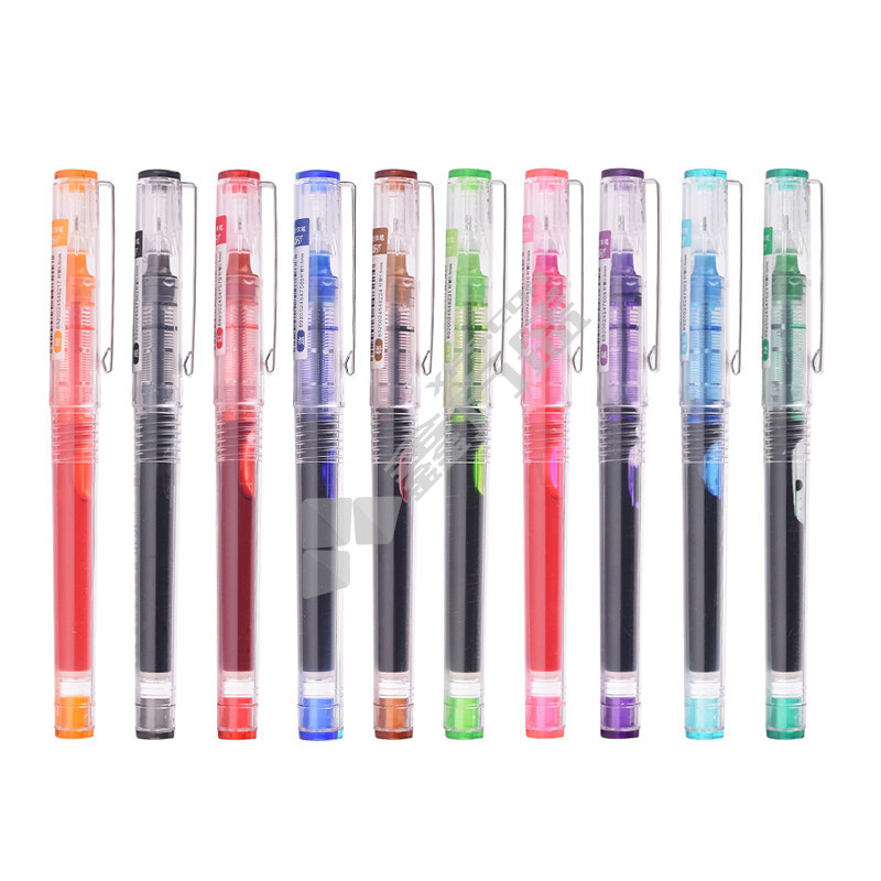 白雪 X55 针管走珠笔 透明 紫色 0.5mm X55