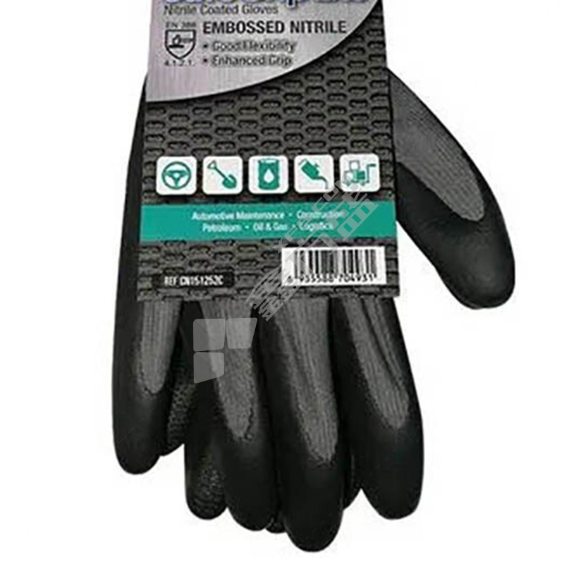 麦迪康 1252C  13针涤纶4级耐磨丁腈涂掌手套 1252C 8码 灰色