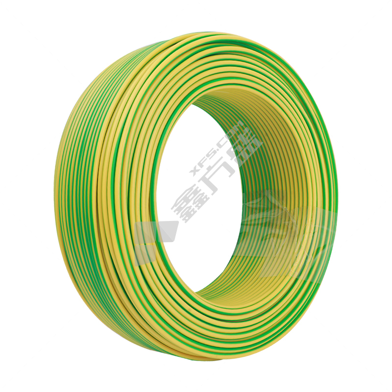 小猫 100米 耐火塑铜电线 N-BV 300/500V 1*1平方 黄绿色