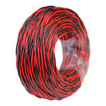 津达线缆 100米 低烟无卤阻燃C类耐火双绞线 WDZCN-RYJS 300/500V 2*1平方 红黑色