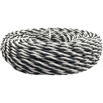 津达线缆 100米 低烟无卤阻燃C类双绞线 WDZC-RYJS 300/500V 2*1.5平方 黑白色