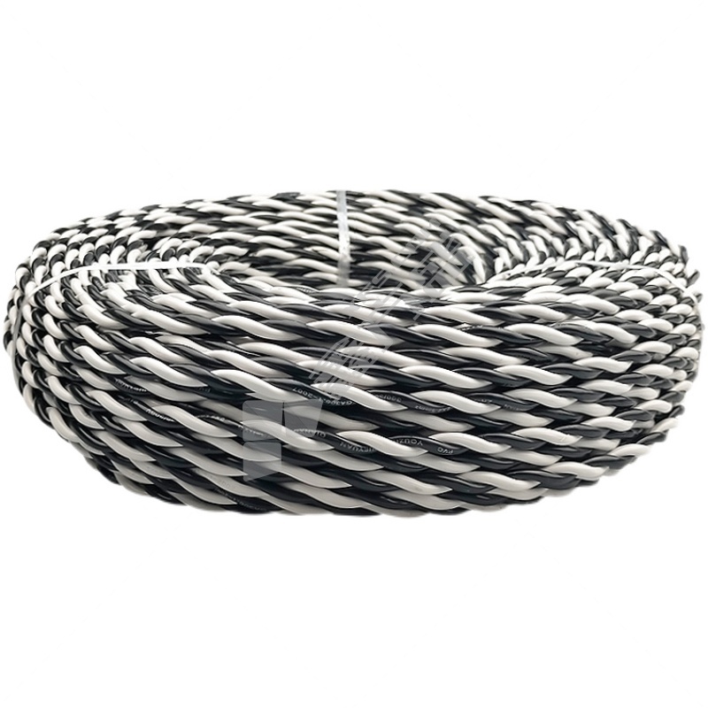 津达线缆 100米 低烟无卤阻燃C类双绞线 WDZC-RYJS 300/500V 2*1.5平方 黑白色