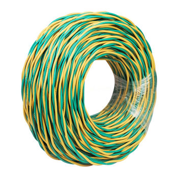 远东电缆 100米 低烟无卤阻燃B类双绞线 WDZB-RYJS 300/500V 2*0.75平方 黄绿色
