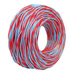 远东电缆 100米 低烟无卤阻燃B类耐火双绞线 WDZBN-RYJS 300/300V 2*1.5平方 红蓝色