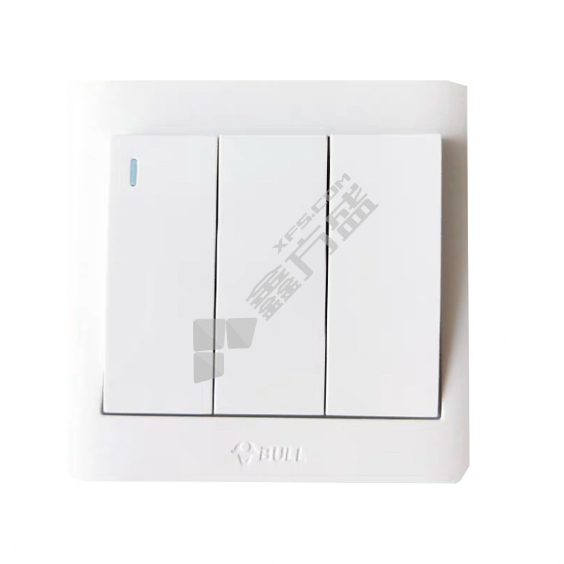 公牛BULL 三位单控带荧光开关