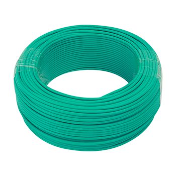 起帆 100米 低烟无卤阻燃C类塑铜电线 WDZC-BYJ 450/750V 1*4平方 绿色