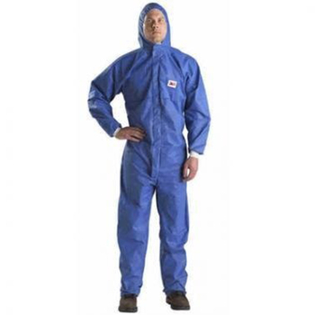 3M 4532 带帽连体防护服 XL 蓝色 带帽连体