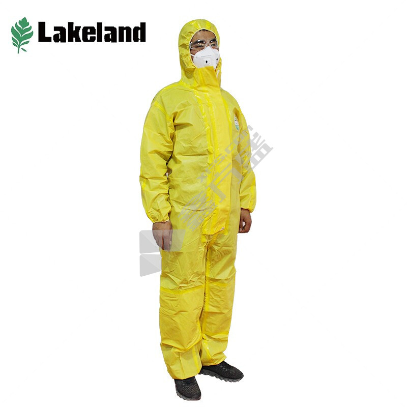 雷克兰 带帽防化服 3XL 黄色 带帽