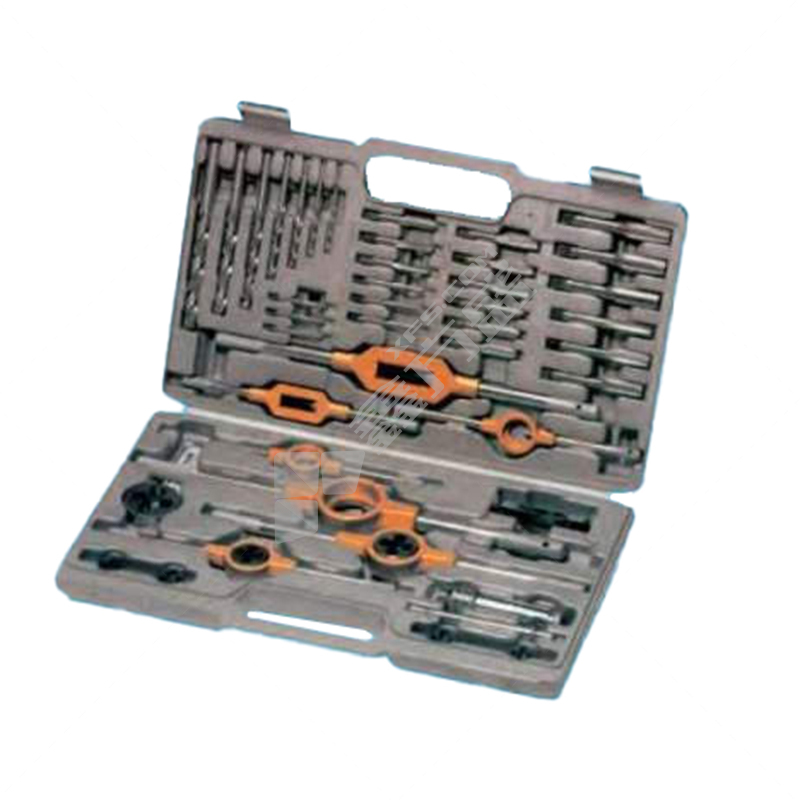 巴可  公制粗牙手用丝锥板牙组套 M3-M12\塑盒\45件套