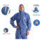 3M 4532 带帽连体防护服 XL 蓝色 带帽连体