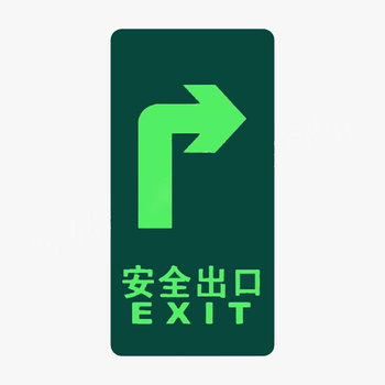标识牌专家 自发光疏散标识消防及应急标识1 150×300mm QSB014 安全出口往右
