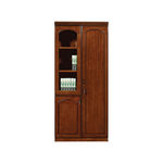 企诺 现代中式储物柜资料柜 900*400*2000mm 胡桃色 右木门