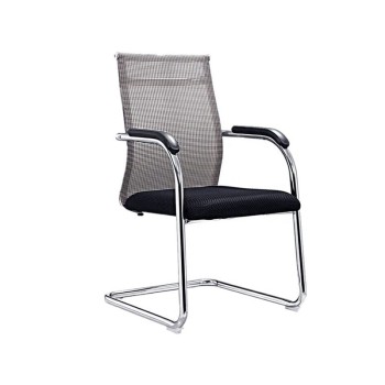 企诺 会议椅弓形脚培训椅员工办公椅职员电脑椅 3D坐垫/黑灰色/550*600*910mm