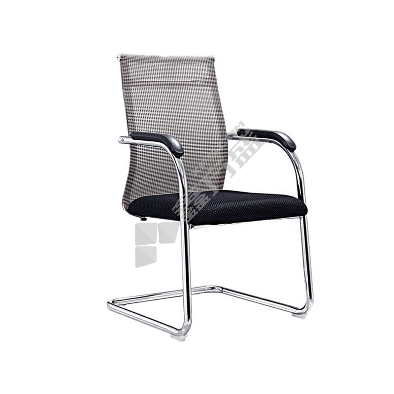 企诺 会议椅弓形脚培训椅员工办公椅职员电脑椅 3D坐垫/黑灰色/550*600*910mm