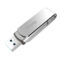 朗科U388 U盘USB 3.0旋转金属 32GB 银色 U388
