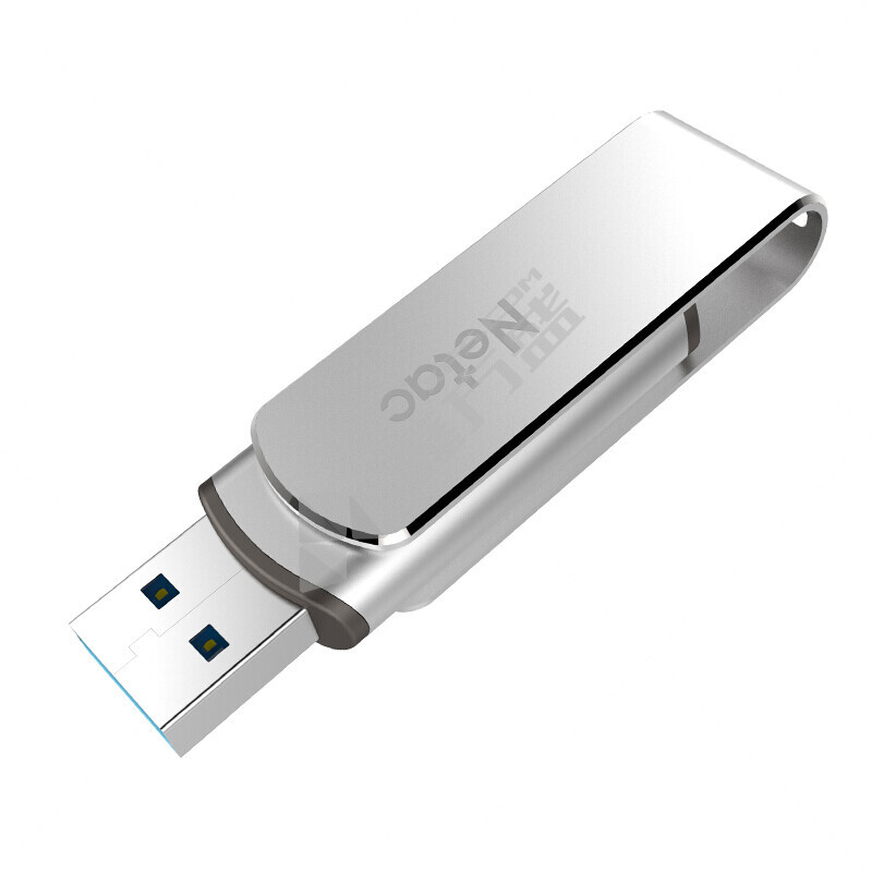 朗科U388 U盘USB 3.0旋转金属 32GB 银色 U388