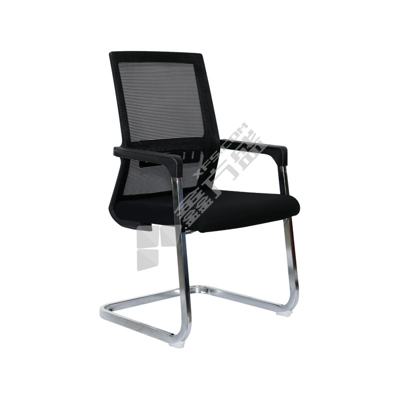 企诺 弓形靠背椅职员办公椅带扶手椅子 网布/黑色/ 590*560*980mm