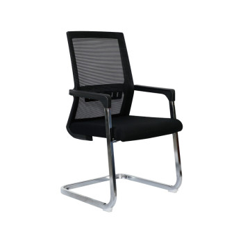 企诺 弓形靠背椅职员办公椅带扶手椅子 网布/黑色/ 590*560*980mm