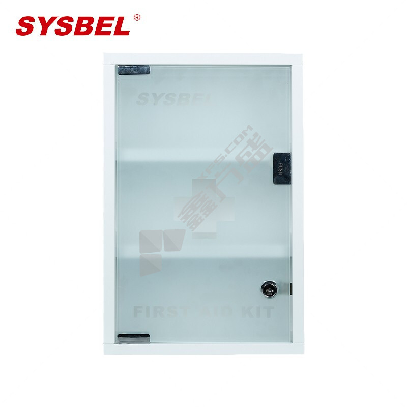 西斯贝尔 玻璃门壁挂式金属急救箱 28*25*12cm 白色+透明 WGA0202W-1