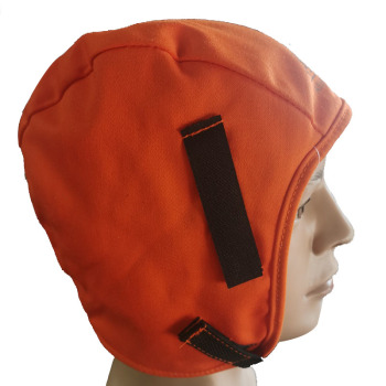 友盟 阻燃海虎里保暖焊接防护帽 AP-7790 L 橙色