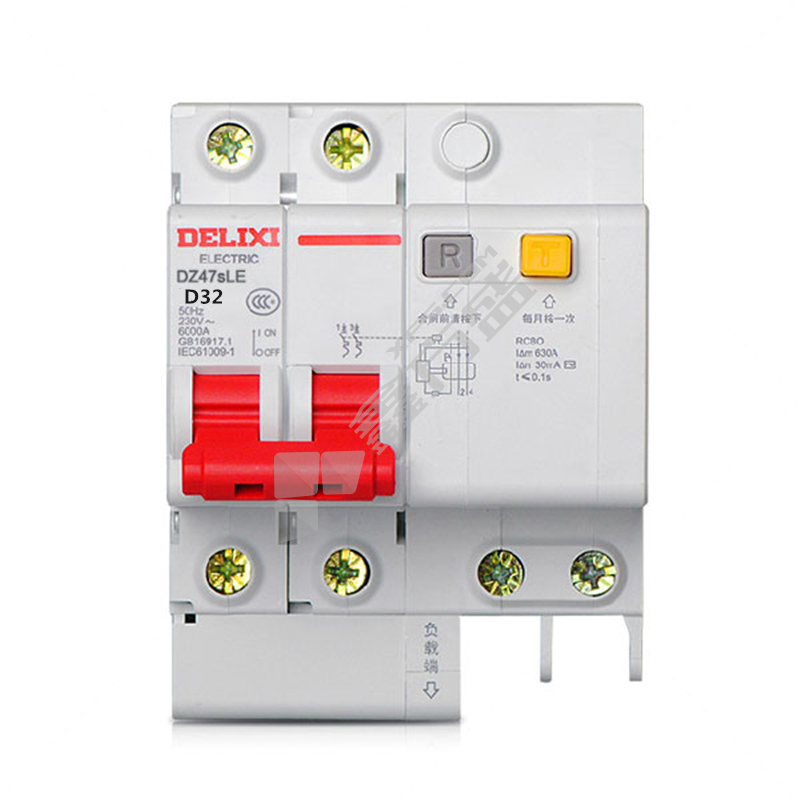德力西DELIXI 小型漏电保护器DZ47sLE DZ47sLE 32A 50mA 1P+N 6kA