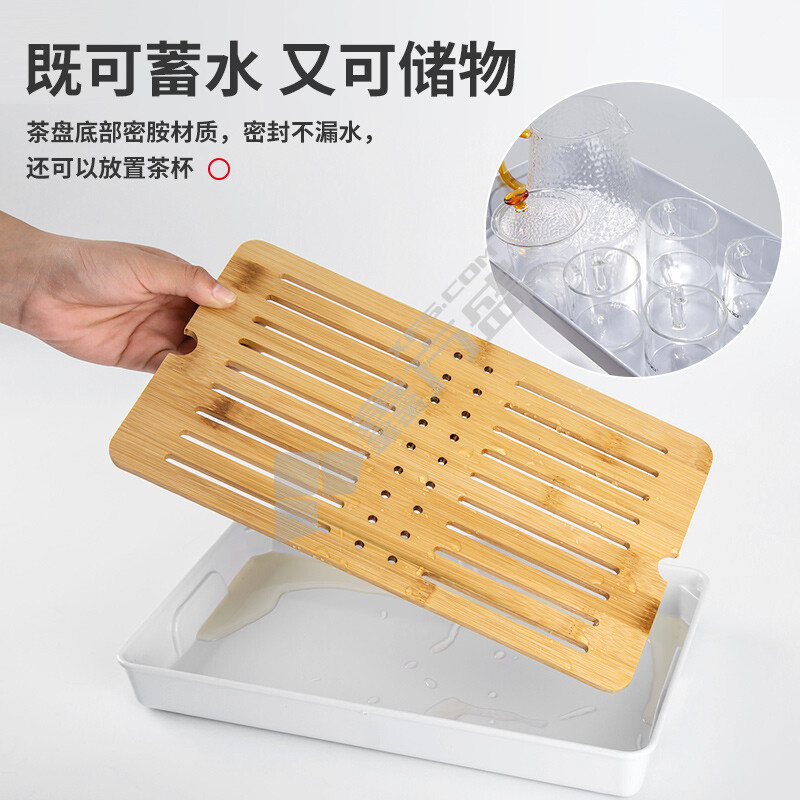 天喜 TBP68 密胺茶盘 白色方形 TBP68-01