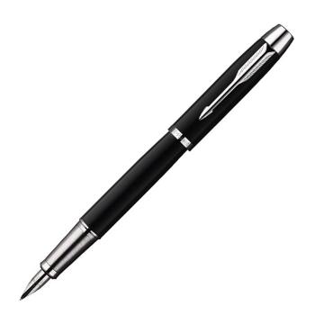  派克 IM系列 纯黑丽雅白夹墨水笔钢笔 0.5mm F尖 单支