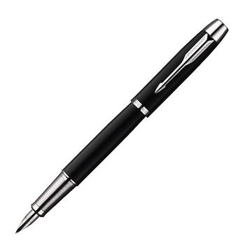 派克 纯黑丽雅白夹墨水笔钢笔 0.5mm/F尖 黑色