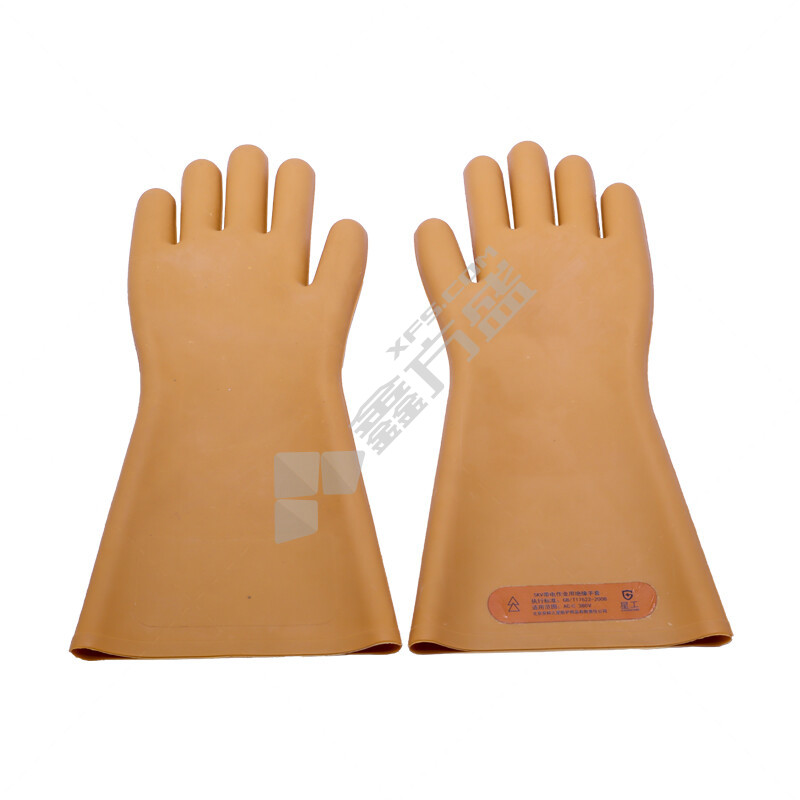 星工 防触电橡胶5KV绝缘手套 39*15cm 咖啡色