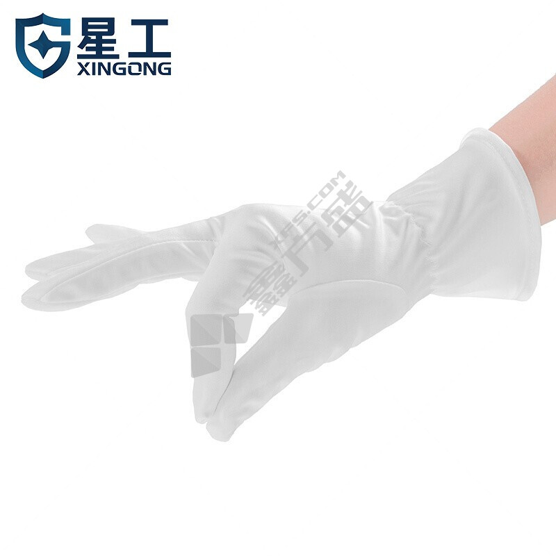 星工 超细纤维礼仪手套 均码 白色  XGS-P8